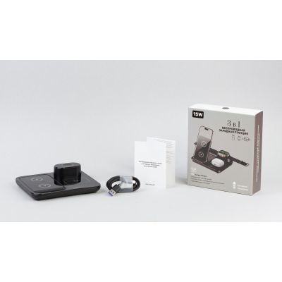 Беспроводная (15W) зарядная станция Lift с сенсорным подъёмным механизмом, черный-4