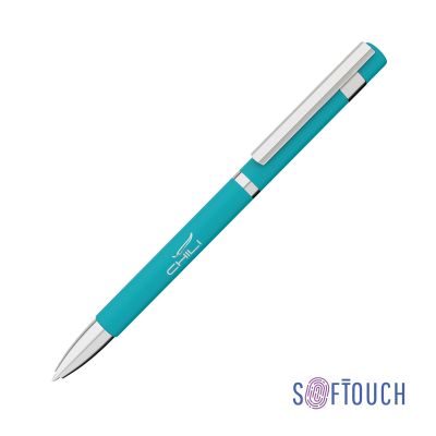 Ручка шариковая Mars, покрытие soft touch, бирюзовый-0