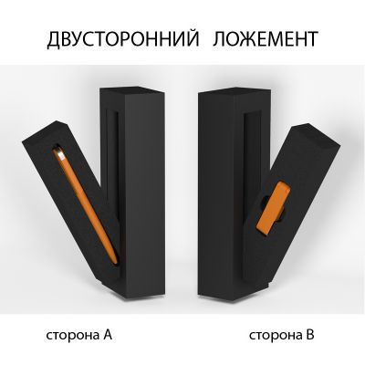 Набор ручка Jupiter + флеш-карта Case 8 Гб в футляре, покрытие soft touch, оранжевый-2