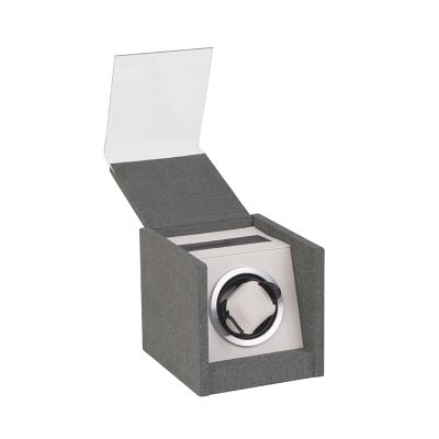 Шкатулка для часов с подзаводом, серый-1