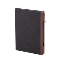 Блокнот Wood с ручкой в ореховом магнитном пенале, черный