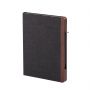 Блокнот Wood с ручкой в ореховом магнитном пенале, черный