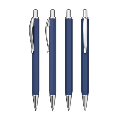 Ручка шариковая Stanley, покрытие soft touch, темно-синий-1