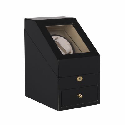 Шкатулка для часов с подзаводом, черный-0