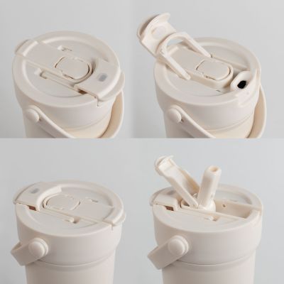 Термокружка Pinta 600 мл, покрытие пудра, белый-2