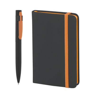 Набор подарочный Таранто, покрытие soft touch#, черный с оранжевым-1