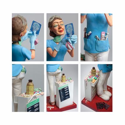 Скульптура Леди Дантист, белый с голубым-2