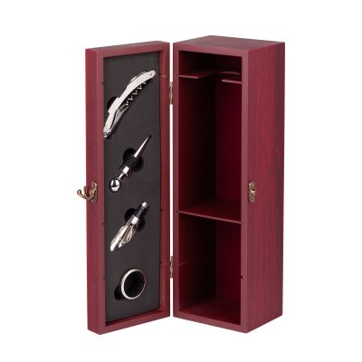 Набор винный Салют в подарочной коробке, бордо-0