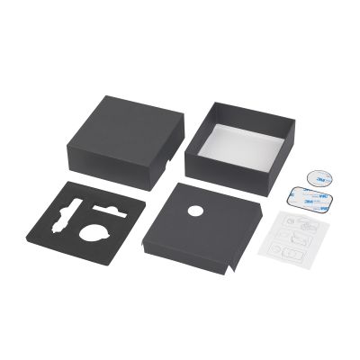 Набор автомобильное ЗУ Slam + флешка Case 16 Гб + магнитный держатель Allo, soft touch, черный-4