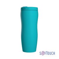 Термостакан Монтана, покрытие soft touch, 0,4 л., бирюзовый