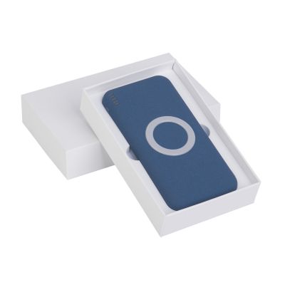 Беспроводное зарядное устройство Камень, 8000 mAh, покрытие soft grip, черный-4