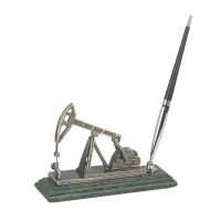 Подставка Нефтяная качалка с ручкой, серебристый с зеленым