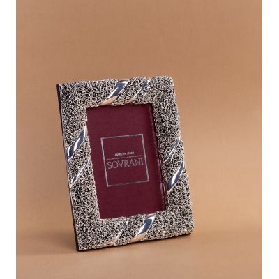 Фоторамка Розы 13*18, серебристый-1