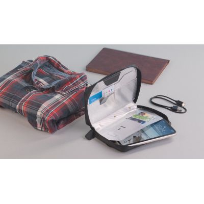 Дорожный органайзер с УФ-стерилизатором, черный-1