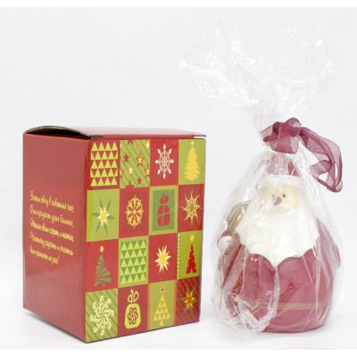 Свеча Дед Мороз, красный-2