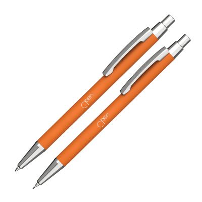Набор Ray (ручка+карандаш), покрытие soft touch, оранжевый-1