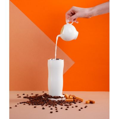 Термостакан Монтана 400 мл, покрытие пудра, белый-3