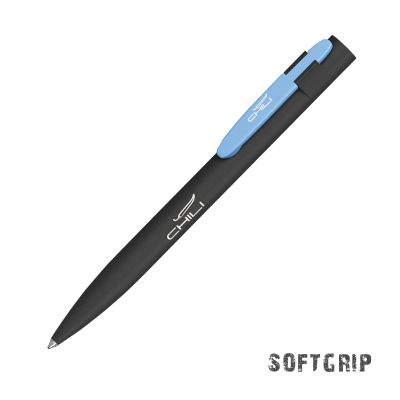 Ручка шариковая Lip SOFTGRIP, черный с голубым-0