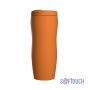 Термостакан Монтана, покрытие soft touch, 0,4 л., оранжевый