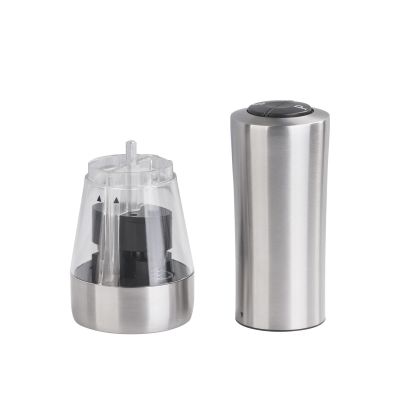 Электрическая мельница Salt&Pepper для специй двойная, стальной серый-3