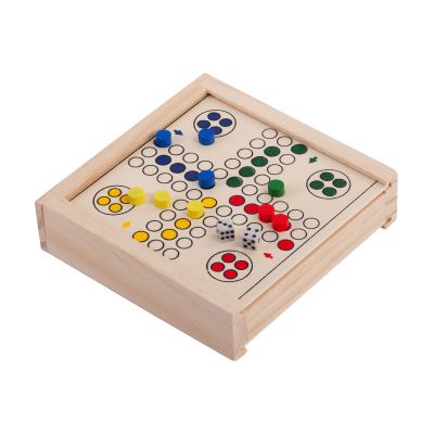 Набор игр Game box 3 в 1: шахматы, лудо и шашки, натуральный-4