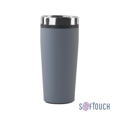 Термостакан Европа 500 мл, покрытие soft touch, серый-0