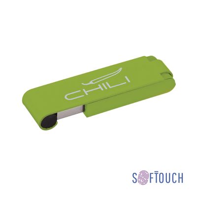 Флеш-карта Case 8GB, покрытие soft touch, зеленое яблоко-0