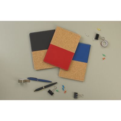 Блокнот Фьюджи, формат А5, покрытие soft touch+пробка, черный-5