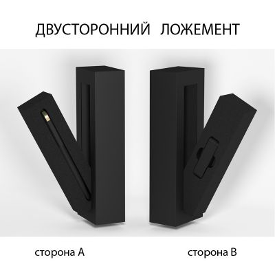 Набор ручка + флеш-карта 8 Гб в футляре, покрытие soft touch, черный с золотом-2