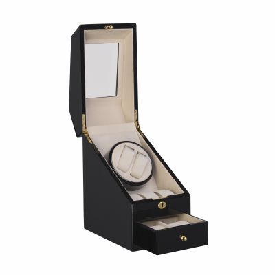 Шкатулка для часов с подзаводом, черный-1