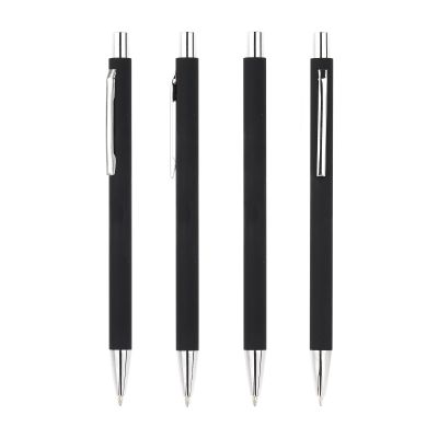 Ручка шариковая Trade, покрытие soft touch, черный-1