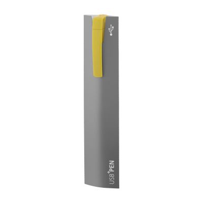 Ручка с флеш-картой USB 8GB «TURNUS M», желтый-1