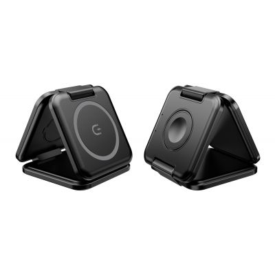 Складная беспроводная (15W) зарядная станция Flip с MagSafe, черный-3