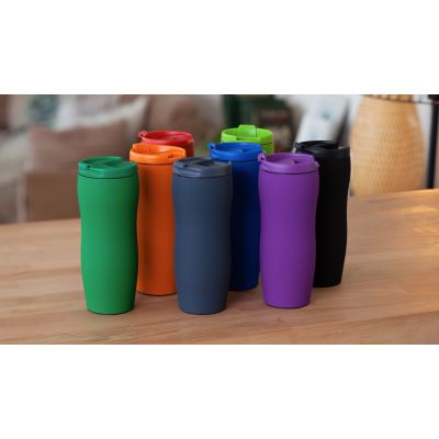 Термостакан Монтана 400 мл, покрытие soft touch, красный-3