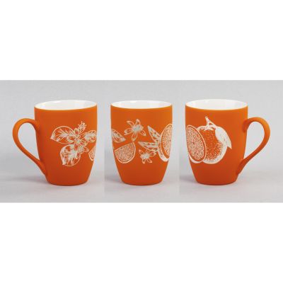 Кружка Trend, покрытие soft touch, оранжевый-3