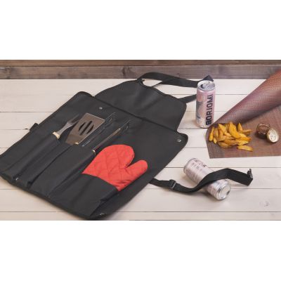 Органайзер с приборами для барбекю Шеф-повар, черный-1