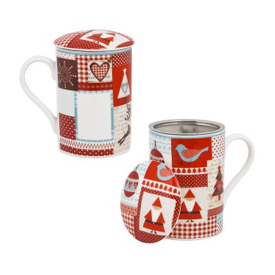 Кружка Зимняя сказка, белый с красным-0