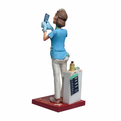 Скульптура Леди Дантист, белый с голубым-1