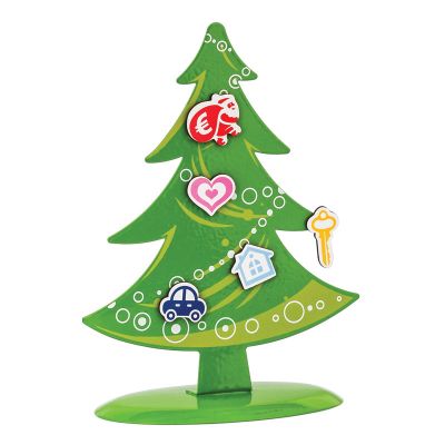 Подставка магнитная для записей Елочка, зеленый-0