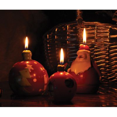 Свеча Дед Мороз, красный-3