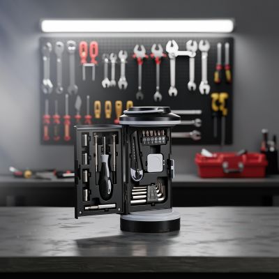 Набор инструментов Pod с фонарем, черный с серым-1