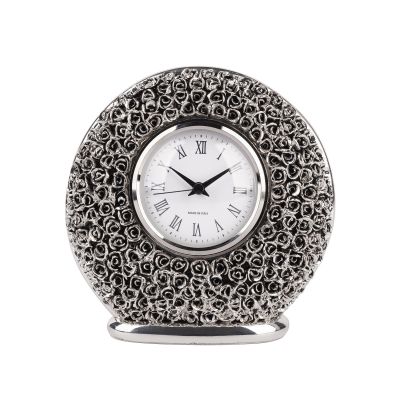 Часы настольные Розы, серебристый-0