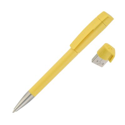 Ручка с флеш-картой USB 8GB «TURNUS M», желтый-0