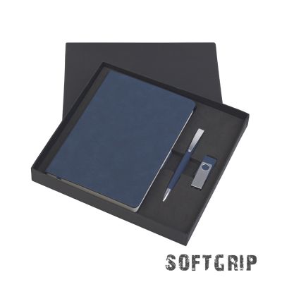 Подарочный набор Комо, покрытие soft grip, синий-2