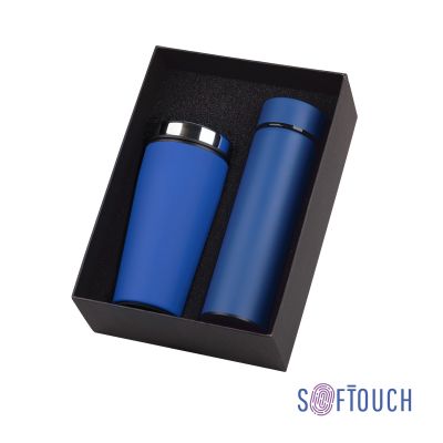 Набор подарочный Ритм, покрытие soft touch, синий-0