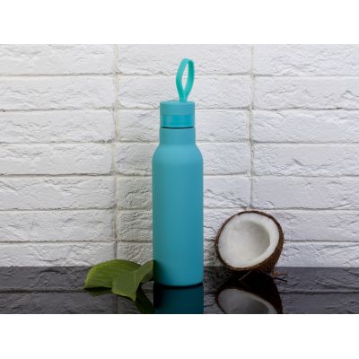 Бутылка для воды Фитнес 700 мл, покрытие soft touch, бирюзовый-1