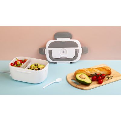 Ланч-бокс Hot box с функцией подогрева, серый-1