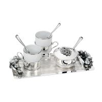 Набор кофейный You and me, на 2 персоны, белый с серебром