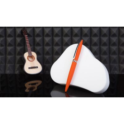 Ручка шариковая Rocket, покрытие soft touch, оранжевый-1