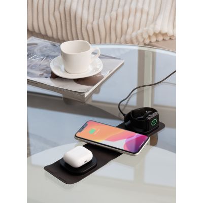 Складная беспроводная (15W) зарядная станция Magic Case с MagSafe для смартфона, часов и наушников, черный-1